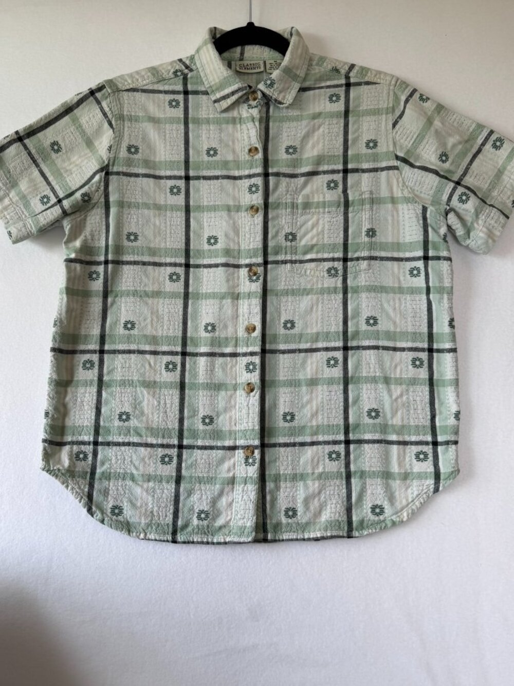 Vintage Y2K Classic Elements Button‑Up Shirt – Men’s Medium | 100% Cotton